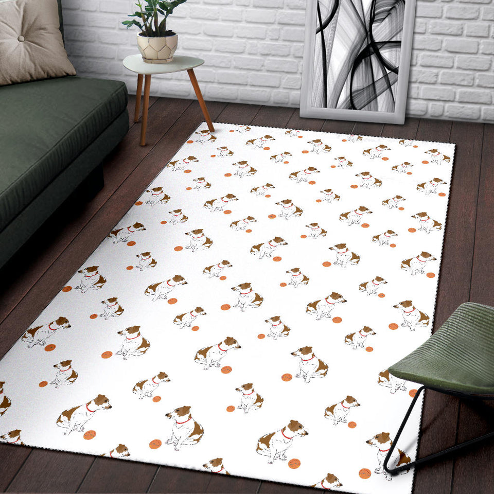 Jack Russel Pattern Print Design 05 Area Rug