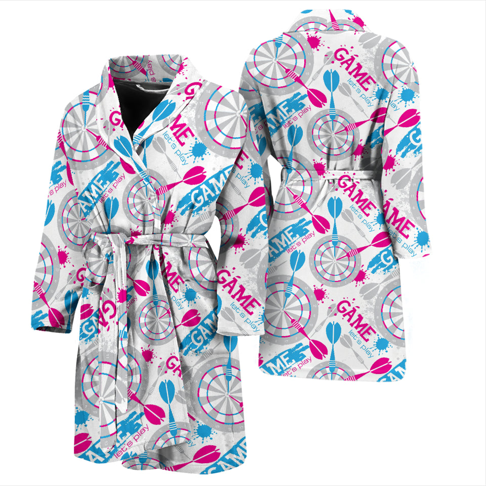 Darts Pattern Print Design 01 Men's Bathrobe