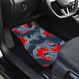 Koi Fish Carp Fishs Hand Drawn Japanese Art Front And Back Car Mats