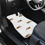 Cute Beagle Dog Sleeping Pattern Front And Back Car Mats