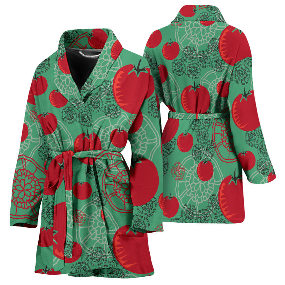 Tomato Design Pattern Women'S Bathrobe