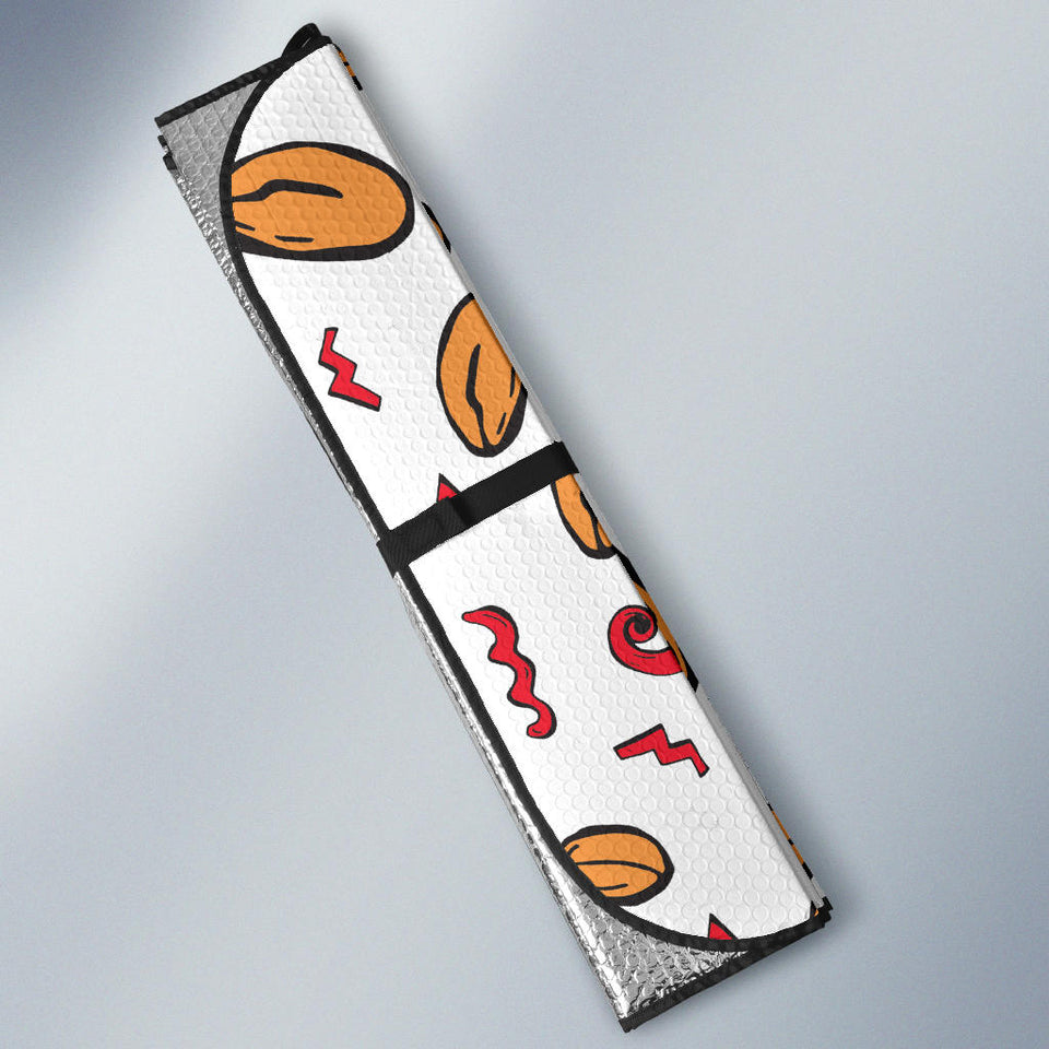 Peanuts Pattern Background Car Sun Shade