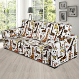Giraffe Pattern Print Design 05 Sofa Slipcover
