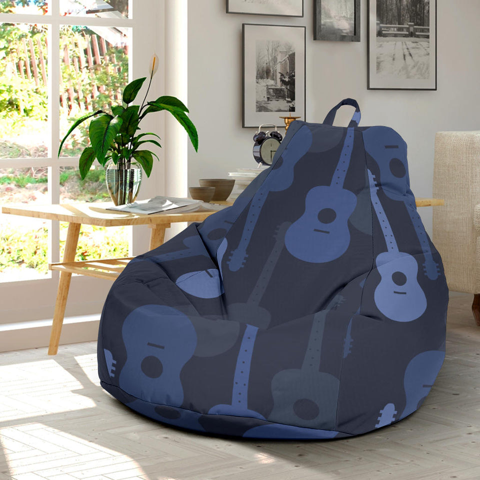 Blue Theme Guitar Pattern Bean Bag Cover