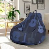Blue Theme Guitar Pattern Bean Bag Cover