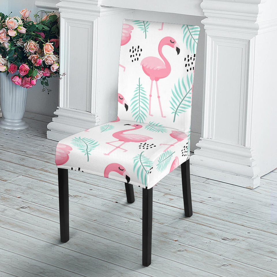 Cute Flamingo Pattern Dining Chair Slipcover