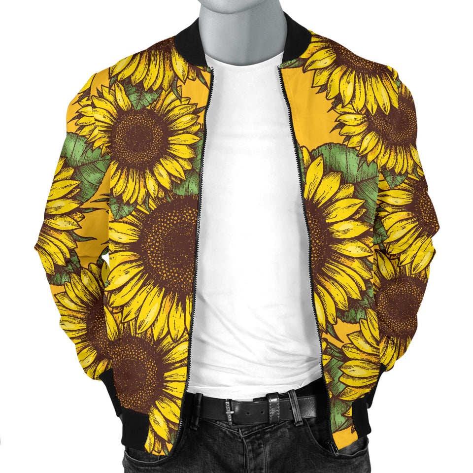 Sunflower Pattern Men'S Bomber Jacket