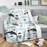 Cute Dolphins Childish Style Pattern Premium Blanket