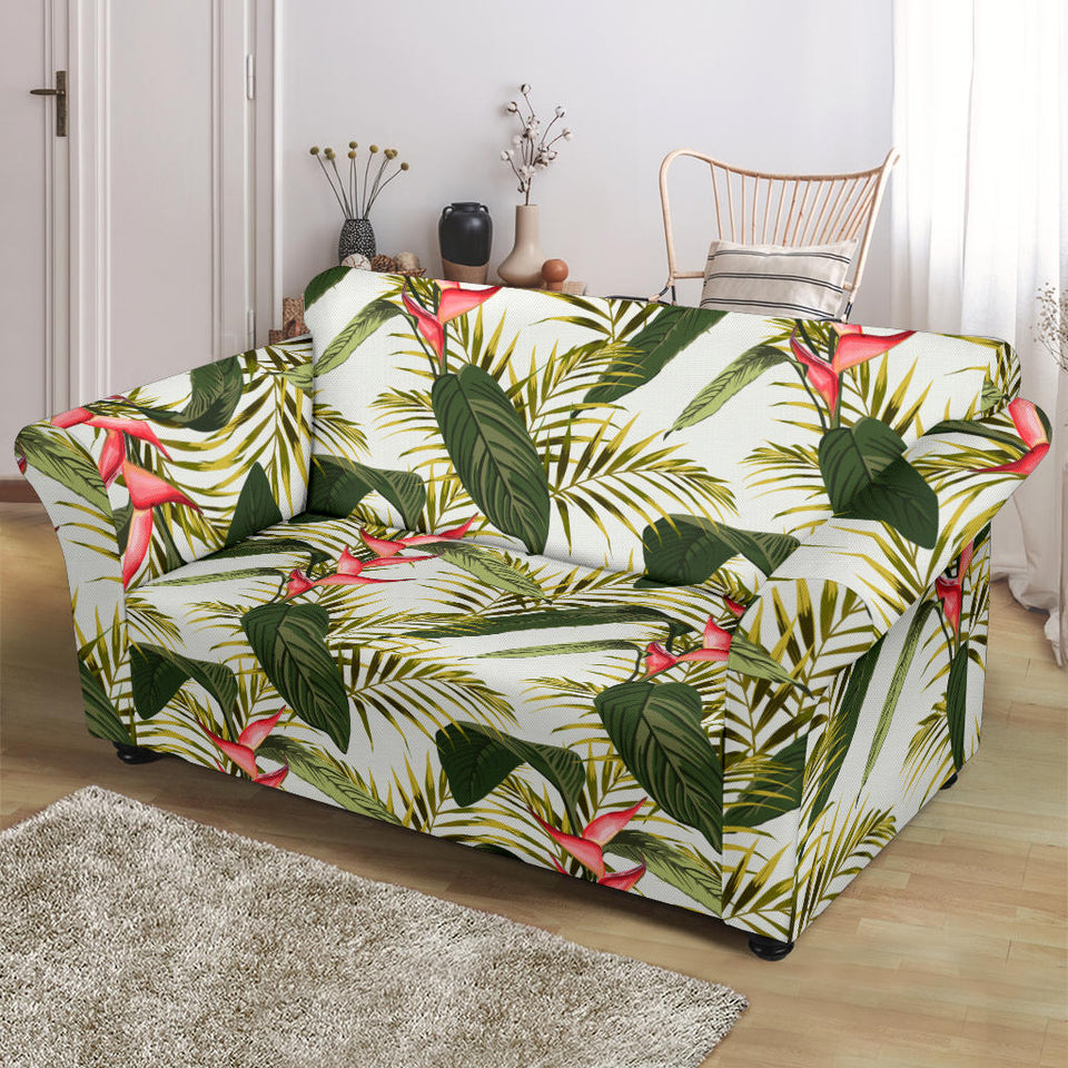 Heliconia Pattern Loveseat Couch Slipcover