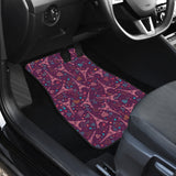 Eiffel Tower Heart Pattern Print Design 04 Front and Back Car Mats