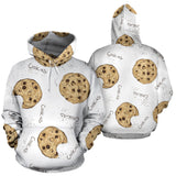 Sketch Style Cookie Pattern Men Women Pullover Hoodie