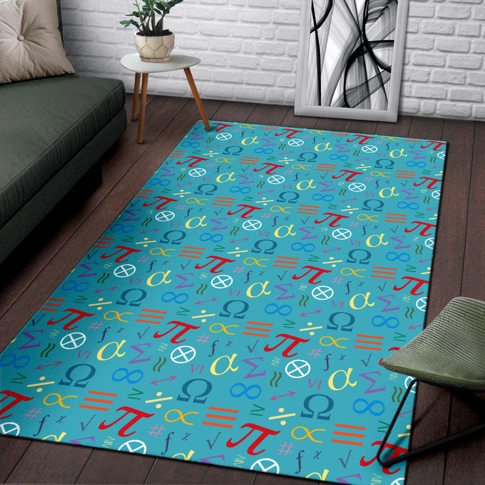 Math Pattern Print Design 02 Area Rug