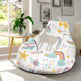 Colorful Unicorn Pattern Bean Bag Cover