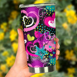 Heart Dot Wave Star Creative Design Pattern Tumbler