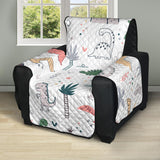 Cute cartoon dinosaurs tree pattern Recliner Cover Protector