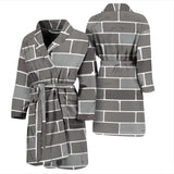 Brick Printed Pattern Print Design 05 Men's Bathrobe