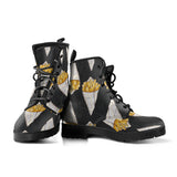 French Fries Dark Background Leather Boots