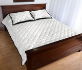 arabic white pattern Quilt Bed Set