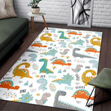 Cute Funny Kids Dinosaurs Pattern Area Rug