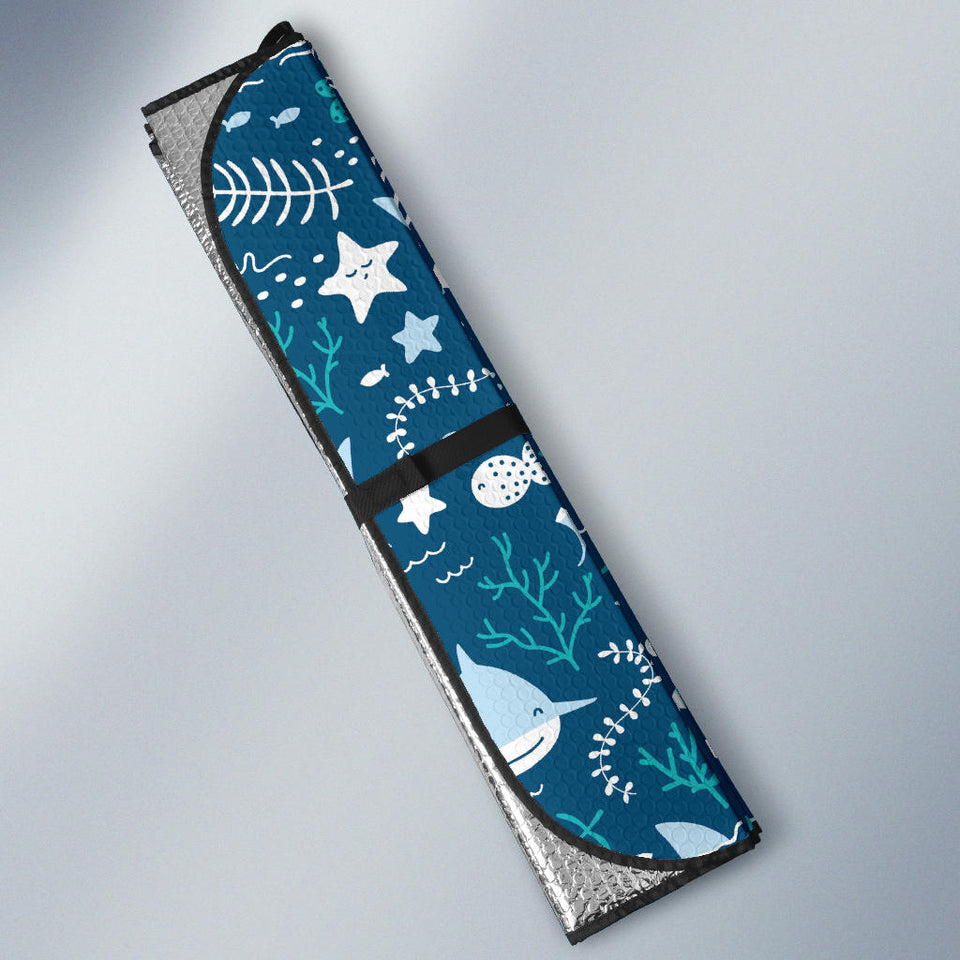 Cute Shark Pattern Car Sun Shade