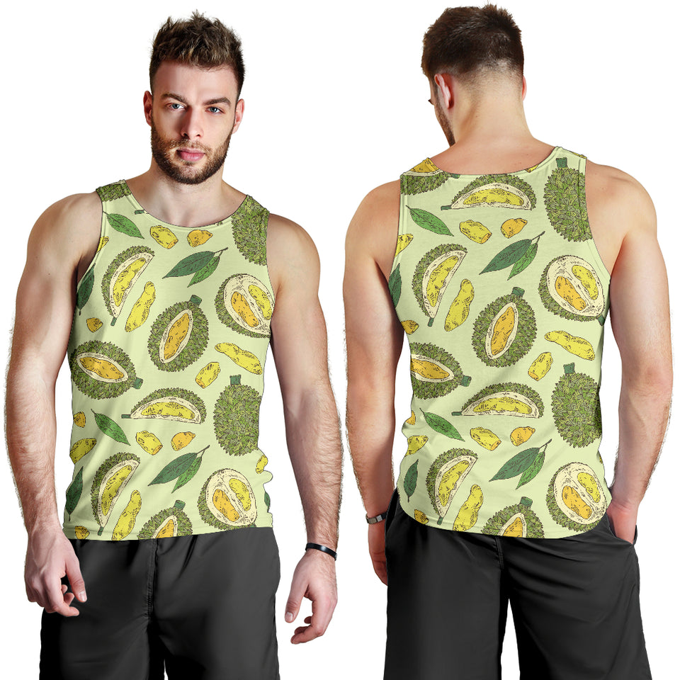 Durian leaves pattern background Men Tank Top