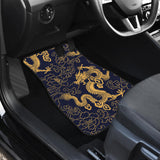 Gold Dragon Pattern Front Car Mats