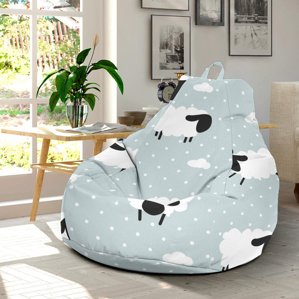 Sheep Polka Dot Cloud Pattern Bean Bag Cover
