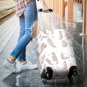 Cute Sea Otters Pattern Luggage Covers