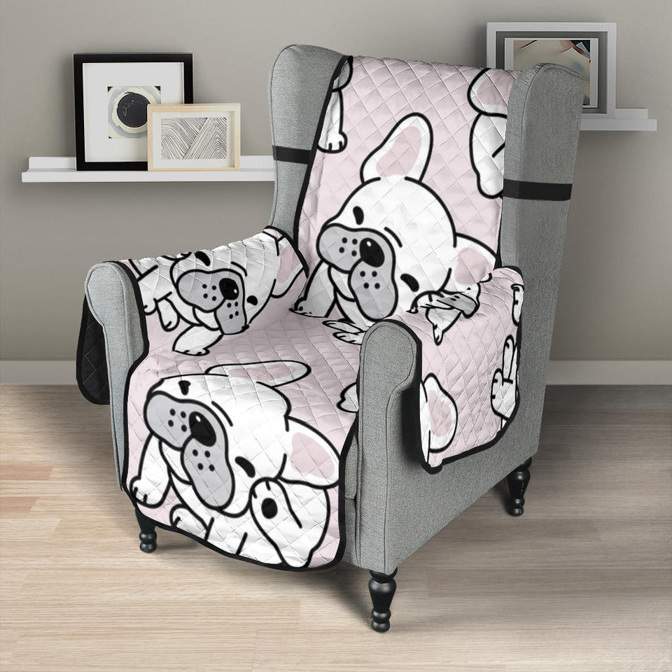 Cute french bulldog pattern Chair Cover Protector