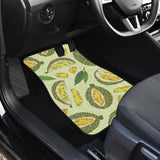 Durian Leaves Pattern Background Front And Back Car Mats
