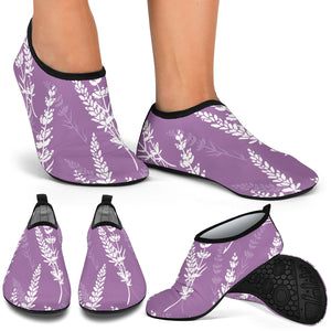 Lavender Flowers Purple Pattern Aqua Shoes