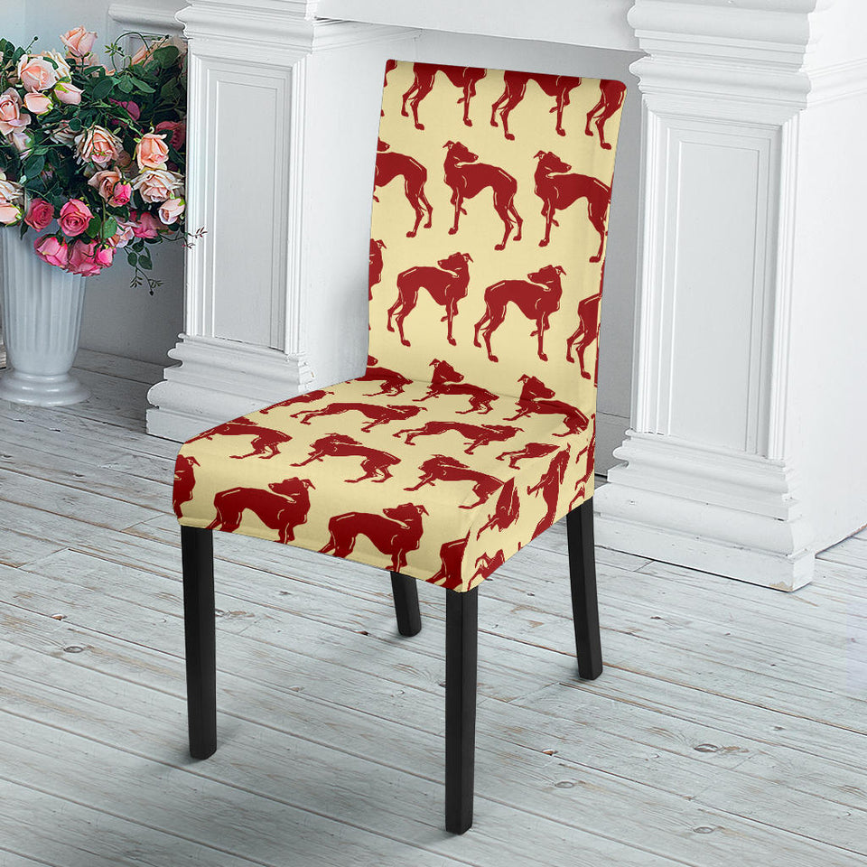 Greyhound Pattern Print Design 04 Dining Chair Slipcover