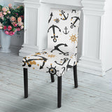 Anchors Rudders Pattern Dining Chair Slipcover