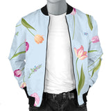 Watercolor Tulips Pattern Men'S Bomber Jacket