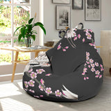 Japanese Crane Pink Sakura Pattern Bean Bag Cover