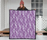 Lavender Flowers Purple Pattern Premium Quilt