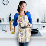 Lavender Modern Pattern Blackground Adjustable Apron