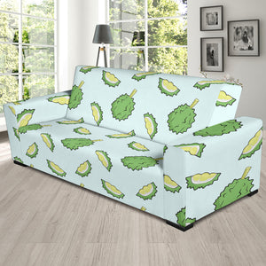 Durian Pattern Blue Background Sofa Slipcover