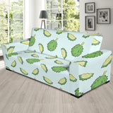 Durian Pattern Blue Background Sofa Slipcover