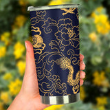 Gold Dragon Pattern Tumbler