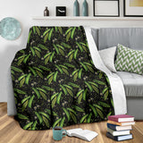 Green Peas Pattern Print Design 02 Premium Blanket