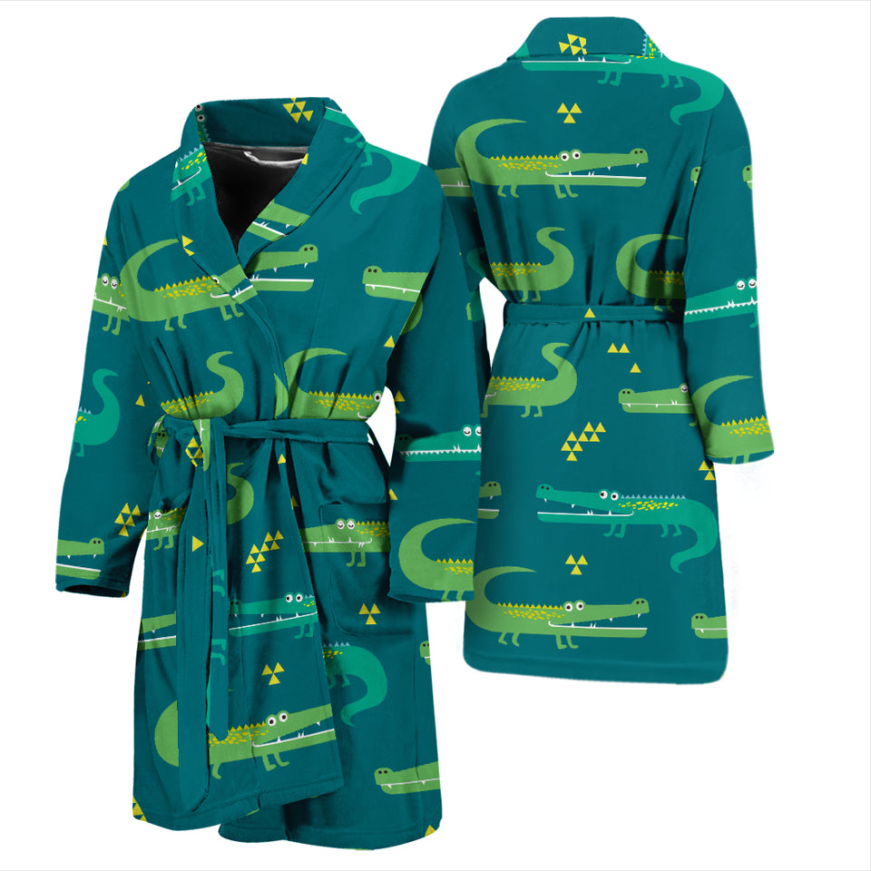 Crocodile Pattern Men'S Bathrobe