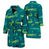 Crocodile Pattern Men'S Bathrobe