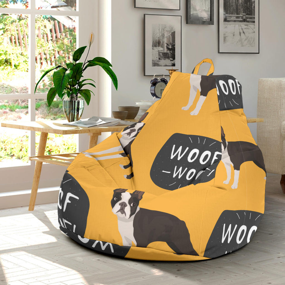 Boston Terrier Design Pattern Bean Bag Cover