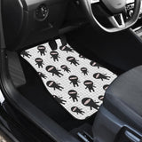 Ninja Pattern Plaid Background Front Car Mats