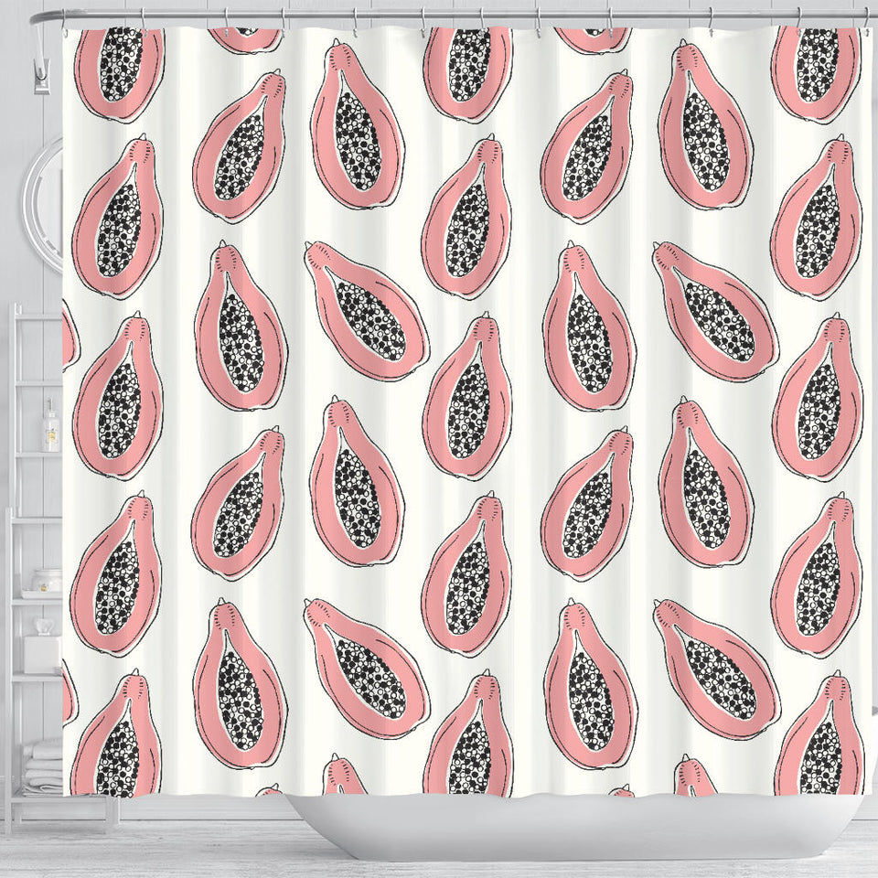 Papaya Pattern Shower Curtain Fulfilled In US