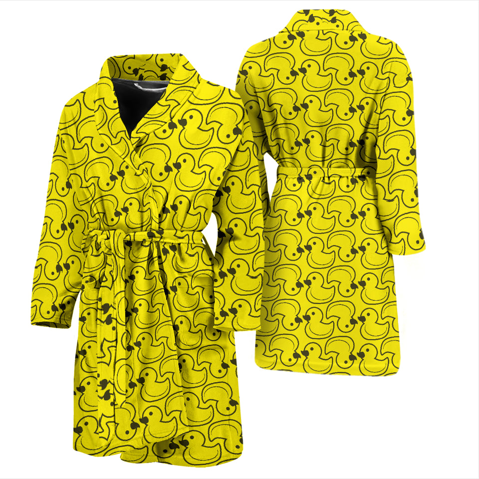 Duck Toy Pattern Print Design 02 Men's Bathrobe