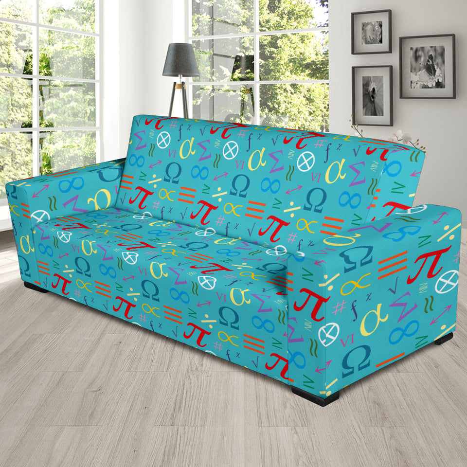 Math Pattern Print Design 02 Sofa Slipcover