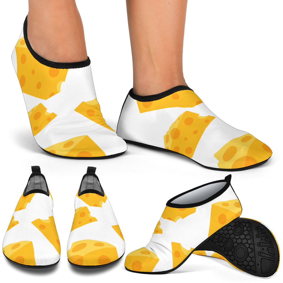 Cheese Slice Pattern Aqua Shoes