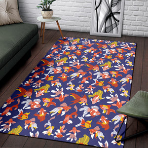 Goldfish Pattern Print Design 04 Area Rug